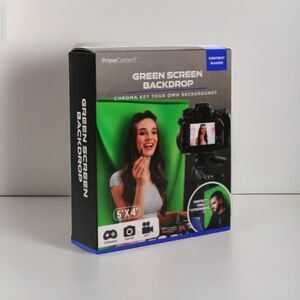 🔥Prime Connect Green Screen Backdrop 5' x 4' Content Creators Streaming BNWT🔥